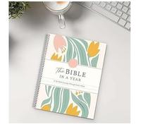 The Bible in A Year: A 52 Week Study Through Gods Word - Guía de estudio bíblico en espiral, plan de estudio bíblico de 52 semanas para mujeres, plan devocional diario y diario de reflexión para