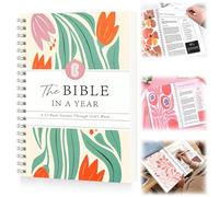 The Bible In A Year - Un viaje de 52 semanas a través de la palabra de Dios - Libro de guía de estudio bíblico para mujeres - Guía de lectura y reflexión diaria de las Escrituras encuadernadas en