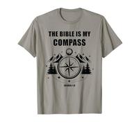 The Bible is My Compass - Joshua 1:8 Christian Faith Camping Camiseta