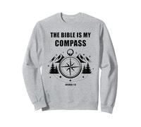 The Bible is My Compass - Joshua 1:8 Christian Faith Camping Sudadera