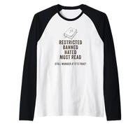 The Bible: Restricted, Banned, Hated, Most Read Camiseta Manga Raglan