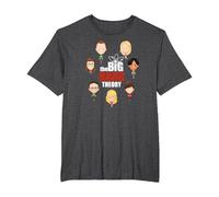 The Big Bang Theory Emojis Camiseta, Hombre Tallas Grandes, Jaspeado Oscuro, 5X Alto