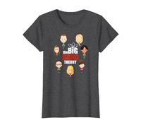 The Big Bang Theory Emojis Camiseta, Mujer, Jaspeado Oscuro, XL