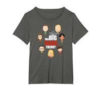 The Big Bang Theory Emojis Camiseta, Mujer Tallas Grandes, Asfalto, 2XL Grande