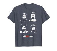 The Big Bang Theory Expedition Beards Camiseta, Hombre, Azul Jaspeado, S