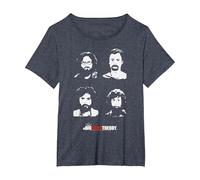 The Big Bang Theory Expedition Beards Camiseta, Mujer Tallas Grandes, Azul Jaspeado, 1XL Grande