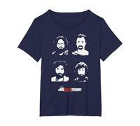 The Big Bang Theory Expedition Beards Camiseta, Mujer Tallas Grandes, Azul Marino, 1XL Grande