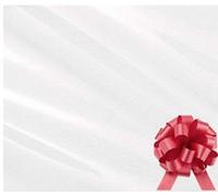 The Big Card Company Envoltura de celofán transparente de 3 m x 80 cm y lazo rojo para regalo para cestas, cestas, cumpleaños, baby showers, aniversarios, Navidad