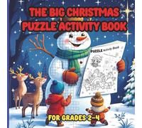 The Big Christmas Puzzle Activity Book: This book is packed with fun Christmas Crossword and Easy Nurikabe Puzzles, Mazes, and Coloring Pages for kids ages 7-10, 85 pages.