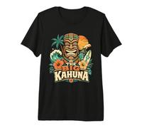 The Big Kahuna Hawaiian Tiki Surf Vintage Tropical Camiseta Premium