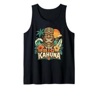 The Big Kahuna Hawaiian Tiki Surf Vintage Tropical Camiseta sin Mangas