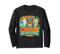 The Big Kahuna Hawaiian Tiki Surf Vintage Tropical Manga Larga