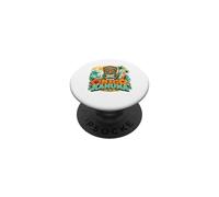The Big Kahuna Hawaiian Tiki Surf Vintage Tropical PopSockets PopGrip Adhesivo