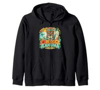 The Big Kahuna Hawaiian Tiki Surf Vintage Tropical Sudadera con Capucha