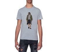 The Big Lebowski The Dude Camiseta Gris para Hombre De Manga Corta con Cuello Redondo Grey T-Shirt Mens XL