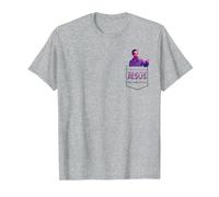 The Big Lebowski The Jesus Pocket Hit Camiseta, Hombre, Gris Jaspeado, 3XL