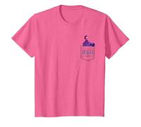 The Big Lebowski The Jesus Pocket Hit Camiseta, Niños, Rosa Jaspeado, 2 años