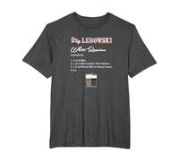 The Big Lebowski White Russian Recipe Camiseta, Hombre Tallas Grandes, Jaspeado Oscuro, 3X Alto
