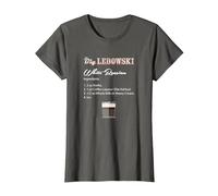 The Big Lebowski White Russian Recipe Camiseta, Mujer, Asfalto, XXL
