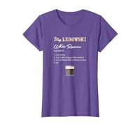 The Big Lebowski White Russian Recipe Camiseta, Mujer, Morado Jaspeado, XL
