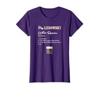 The Big Lebowski White Russian Recipe Camiseta, Mujer, Morado, L