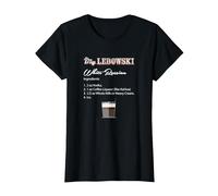 The Big Lebowski White Russian Recipe Camiseta, Mujer, Negro, 3XL
