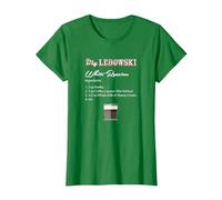 The Big Lebowski White Russian Recipe Camiseta, Mujer, Verde Kelly, L