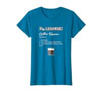 The Big Lebowski White Russian Recipe Camiseta, Mujer, Zafiro, S