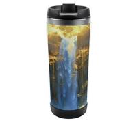The Big Moon - Vasos con tapa, taza de café de acero inoxidable, taza aislada para casa, oficina, viajes