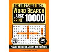 The BIG Orange Book Word Search Puzzle Book for Adults & Seniors: 10,000 Words | 200 Large Print Puzzles | Brain-Boosting Fun for Men & Women Every Day