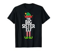 The Big Sister Elf - Divertido Grupo Familiar a Juego de Navidad Camiseta gráfica económica