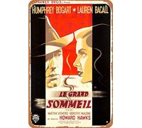 The Big Sleep 1946 - Póster de la película Gallery de 20,3 x 30,5 cm, letrero de metal vintage para decoración de pared