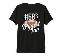 The Biggest Football Fan Nut 68 Funny Woman Touchdown Camiseta Premium