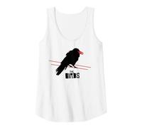 The Birds Alfred Hitchcock Raven On A Wire Camiseta sin Mangas, Mujer, Blanco, L