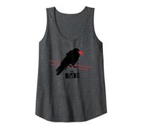 The Birds Alfred Hitchcock Raven On A Wire Camiseta sin Mangas, Mujer, Jaspeado Oscuro, XL