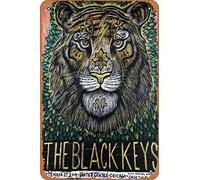 The Black Keys, Cage The Elephant - Póster 2014 de Chicago, IL United Center S/N, letrero retro de metal vintage de 30,5 x 20,3 cm, decoración de pared