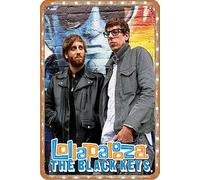 The Black Keys: Live at Lollapalooza Brazil 2013 - Póster de película para el hogar, decoración de pared de metal retro, 20,3 x 30,5 cm
