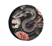 The Black Snake Is In The Big Flower - Cubierta de neumático de repuesto para llantas, impermeable, a prueba de polvo, ajuste universal para remolque, caravana, SUV, camión, caravana de 15 pulgadas
