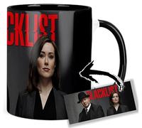 The Blacklist James Spader Megan Boone Taza Interior y Asa Negra Ceramica Mug