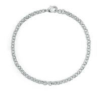 THE BLING KING Pulsera Belcher chapada en plata de 4 mm con patrón de corte de diamante, 8 pulgadas de longitud, diseño ligero de 6 g, elegante, lujo diario para hombres y mujeres, talla única, Latón
