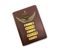 The Bling Stores Funda para pasaporte con texto en inglés "Keep Calm and Dream Big" para hombres y mujeres y Loved Once, marrón, mediano, marrón, mediano, Brown, M
