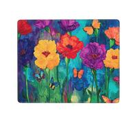 The Blooming Rainbow Flower - Alfombrilla de mouse duradera y respetuosa con el medio ambiente, para juegos y oficina, diseño antideslizante para mayor comodidad y precisión