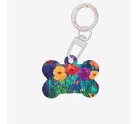 The Blooming Rainbow Flower - Etiquetas personalizadas para mascotas, etiquetas acrílicas de calidad, etiquetas de identificación personalizadas para mascotas, elegantes y duraderas