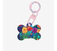 The Blooming Rainbow Flower - Etiquetas personalizadas para mascotas, etiquetas acrílicas de calidad, etiquetas de identificación personalizadas para mascotas, elegantes y duraderas