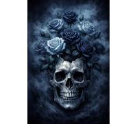 The Blooming Skull: A cracked skull crowned with roses bursting from the crown. (The Bone Garden Archives)