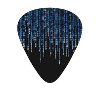 The Blue Binary Guitar Paddle - Paquete de 12 pastillas de guitarra adecuadas para tocar guitarras acústicas, guitarras eléctricas, etc.