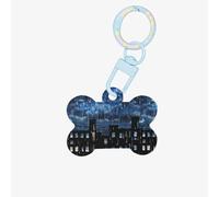 The Blue Binary Printing Acrylic Dog Bone Ornament Pet Tags Key Chain Holiday for Lovers Dogs Gift