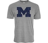 The Blue Brand Camiseta para Hombre Tri-Blend Vintage Icon Heather Grey, Hombre, Camiseta, MTBT2_JRSMASCOTDIST_HTR, Michigan Wolverines Heather Grey, Large