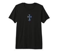 The Blue Topaz Cross Pave Diamonds Camiseta Premium