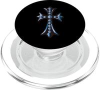 The Blue Topaz Cross Pave Diamonds PopSockets PopGrip para MagSafe